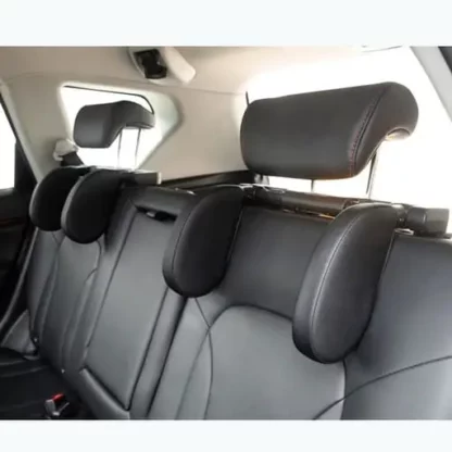 Autositz Leder Kopfstütze, Nackenkissen 180° Grad Verstellbar, Schwarz - Image 3