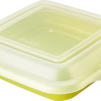 Behälter grün 14.5 x 14.5 x 3.6 cm Perfekt für unterwegs, hält Sandwiches, Snacks und Käse frisch