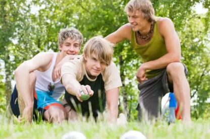 BOCCIA Pétanque BOULE SPIEL mit 6 Boulekugeln im Set - Image 3
