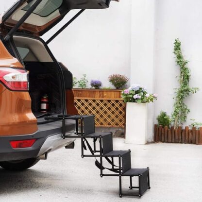 Faltbare Hundetreppe Auto Einstieghilfe Tragbare Hunde Rampe – Schwarz - Image 6