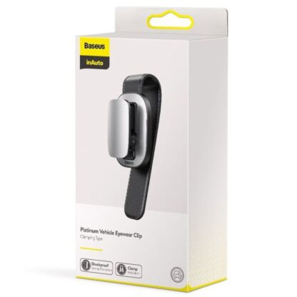 Baseus Autowerkzeug Platina Brillenhalter (Klemmtyp) Silber (ACYJN-B0S)