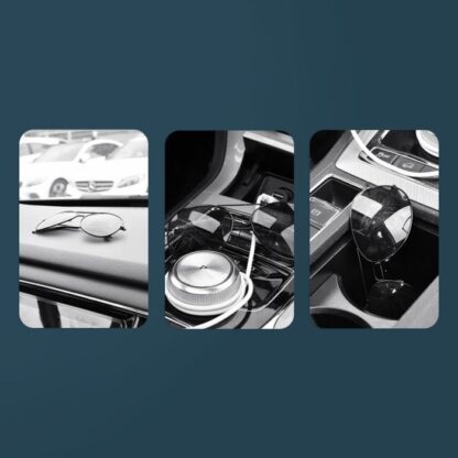 Baseus Autowerkzeug Platina Brillenhalter (Klemmtyp) Silber (ACYJN-B0S) - Image 12