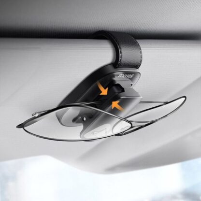 Baseus Autowerkzeug Platina Brillenhalter (Klemmtyp) Silber (ACYJN-B0S) - Image 15