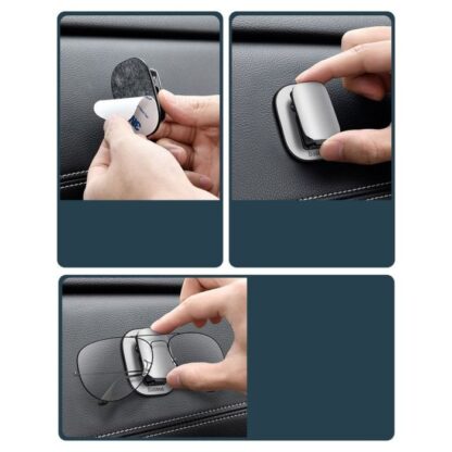 Baseus Autowerkzeug Platina Brillenhalter (Klemmtyp) Silber (ACYJN-B0S) - Image 18