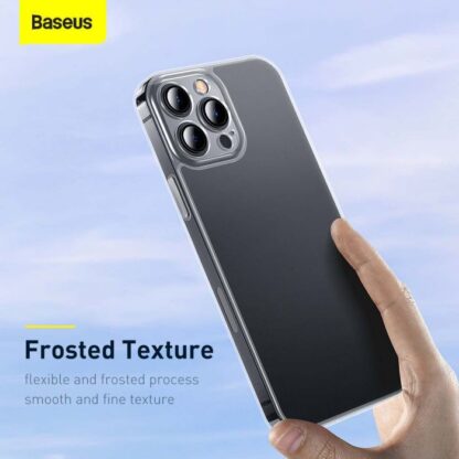 Baseus iPhone 13 Pro Hülle Mattiertes Glas Schutz Transparent (ARWS000102) - Image 10