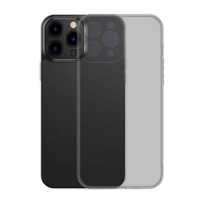 Baseus iPhone 13 Pro Max Hülle aus mattiertem Glas Schutz Schwarz (ARWS000501) - Image 2