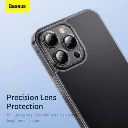 Baseus iPhone 13 Pro Max Hülle aus mattiertem Glas Schutz Schwarz (ARWS000501) - Image 7