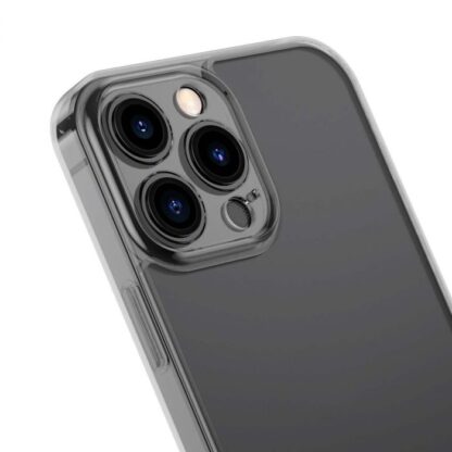 Baseus iPhone 13 Pro Max Hülle aus mattiertem Glas Schutz Schwarz (ARWS000501) - Image 14
