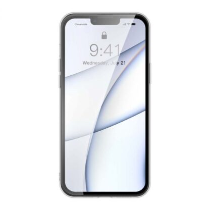 Baseus iPhone 13 Pro Max Hülle aus mattiertem Glas Schutz Schwarz (ARWS000501) - Image 15