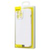 Baseus iPhone 13 Pro Hülle Flüssiges Silikongel Schützend Weiß (ARYT000402)