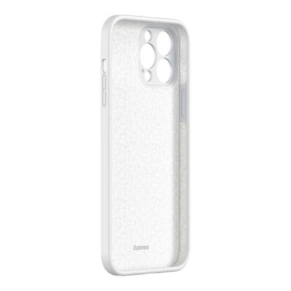 Baseus iPhone 13 Pro Hülle Flüssiges Silikongel Schützend Weiß (ARYT000402) - Image 2