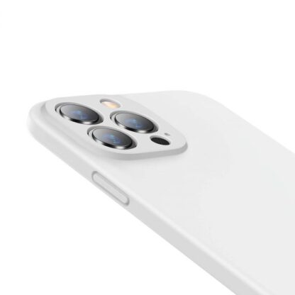 Baseus iPhone 13 Pro Hülle Flüssiges Silikongel Schützend Weiß (ARYT000402) - Image 5