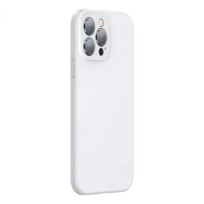 Baseus iPhone 13 Pro Hülle Flüssiges Silikongel Schützend Weiß (ARYT000402) - Image 8