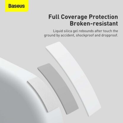 Baseus iPhone 13 Pro Hülle Flüssiges Silikongel Schützend Weiß (ARYT000402) - Image 11