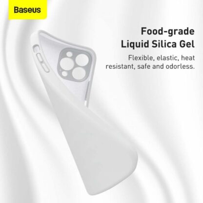 Baseus iPhone 13 Pro Hülle Flüssiges Silikongel Schützend Weiß (ARYT000402) - Image 13