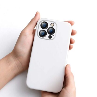 Baseus iPhone 13 Pro Hülle Flüssiges Silikongel Schützend Weiß (ARYT000402) - Image 17