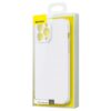 Baseus iPhone 13 Pro Max Hülle Flüssiges Silikagel Schutz Weiß (ARYT000502)