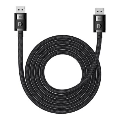 Baseus Videokabel DisplayPort High Definition Serie 8K 60Hz Bidirektionales Kabel 2m, Schwarz (B00633706111-02).
