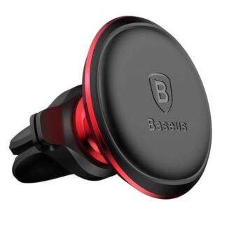 Baseus Autohalterung Magnetische Handyhalterung 360 Grad mit Kabelclip, Schwarz/Rot (C40141201913-00)