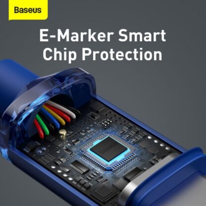 Baseus Type-C - Type-C Crystal Shine Serie Schnellladedatenkabel 100W 2m Blau (CAJY000703) - Image 10