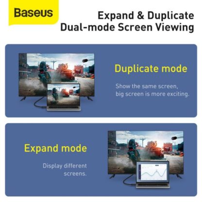 Baseus Videokabel High Definition Serie HDMI zu HDMI 4K 60 Hz, 3D HDR, 18 Gbps, 1m Schwarz (CAKGQ-A01). - Image 12