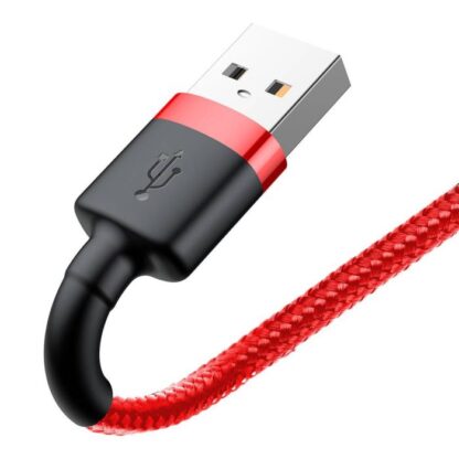 Baseus Lightning Cafule Kabel 2A, 3m Rot/Schwarz (CALKLF-R09) - Image 12