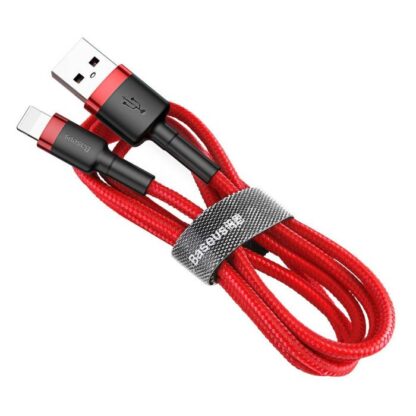 Baseus Lightning Cafule Kabel 2A, 3m Rot/Schwarz (CALKLF-R09) - Image 14
