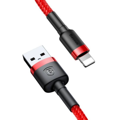 Baseus Lightning Cafule Kabel 2A, 3m Rot/Schwarz (CALKLF-R09) - Image 15