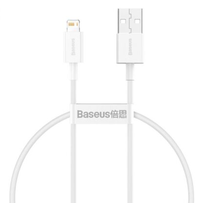 Baseus Lightning Superior Serie Kabel, Schnellladung, Daten 2.4A, 0.25m Weiß (CALYS-02) - Image 2