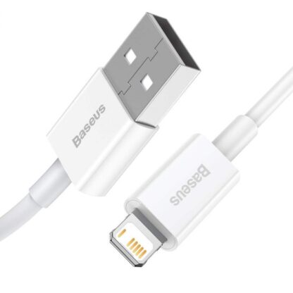 Baseus Lightning Superior Serie Kabel, Schnellladung, Daten 2.4A, 0.25m Weiß (CALYS-02) - Image 3