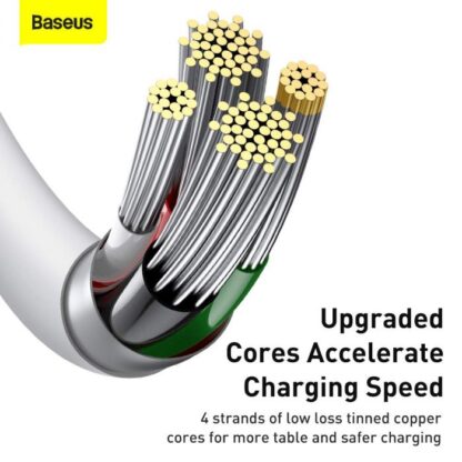 Baseus Lightning Superior Serie Kabel, Schnellladung, Daten 2.4A, 0.25m Weiß (CALYS-02) - Image 6
