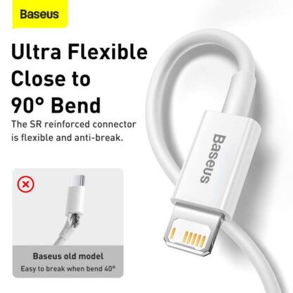 Baseus Lightning Superior Serie Kabel, Schnellladung, Daten 2.4A, 0.25m Weiß (CALYS-02) - Image 11