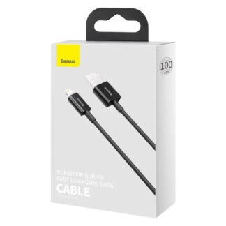 Baseus Lightning Superior Series Kabel, Schnelles Laden, Daten 2,4A, 1m Schwarz (CALYS-A01)