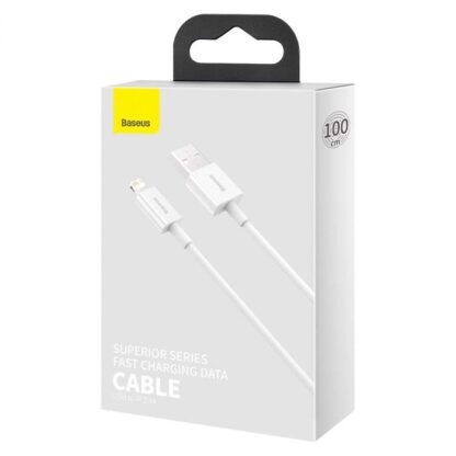 Baseus Lightning Superior Series Kabel, Schnellladung, Daten 2,4A, 1m Weiß (CALYS-A02)