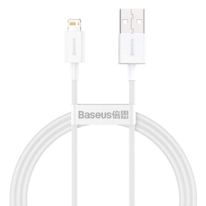 Baseus Lightning Superior Series Kabel, Schnellladung, Daten 2,4A, 1m Weiß (CALYS-A02) - Image 2