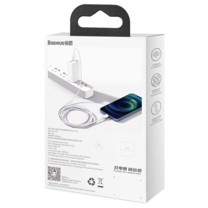 Baseus Lightning Superior Series Kabel, Schnellladung, Daten 2,4A, 1m Weiß (CALYS-A02) - Image 13
