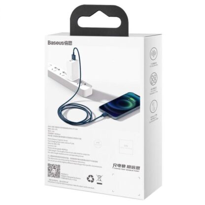 Baseus Lightning Superior Series Kabel, Schnellladung, Daten 2,4A, 1m Blau (CALYS-A03) - Image 12