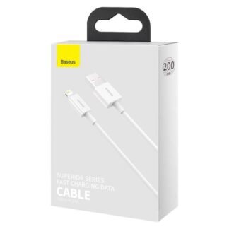 Baseus Lightning Superior Series Kabel, Schnellladung, Daten 2,4A, 2m Weiß (CALYS-C02)