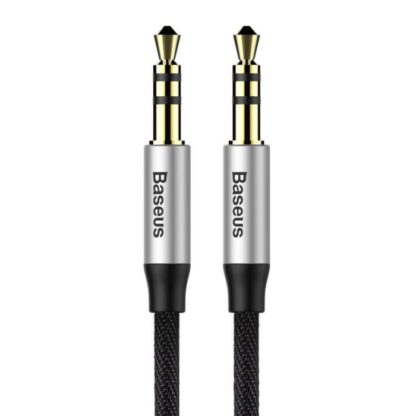 Baseus Audio Yiven M30 Kabel 1M Silber/Schwarz (CAM30-BS1) - Image 2