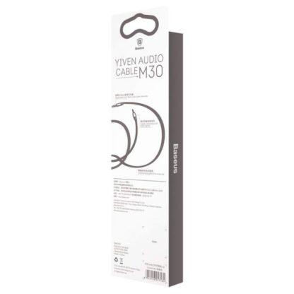 Baseus Audio Yiven M30 Kabel 1M Silber/Schwarz (CAM30-BS1) - Image 9