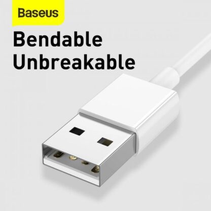 Baseus Kabel Superior Serie 3-in-1 Schnellladekabel Datenkabel USB zu M+L+C 3.5A 1.5m Weiß (CAMLTYS-02) - Image 11
