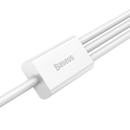 Baseus Kabel Superior Serie 3-in-1 Schnellladekabel Datenkabel USB zu M+L+C 3.5A 1.5m Weiß (CAMLTYS-02) - Image 13