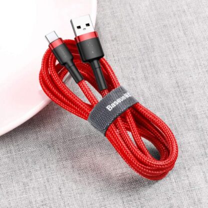 Baseus Type-C Cafule Kabel 3A 0,5m Rot + Rot (CATKLF-A09) - Image 6