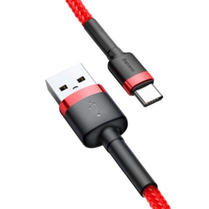 Baseus Type-C Cafule Kabel 3A 0,5m Rot + Rot (CATKLF-A09) - Image 8
