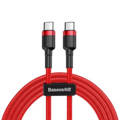 Baseus Type-C Cafule PD2.0 60W Schnellladekabel (20V 3A) 2m Rot (CATKLF-H09) - Image 2