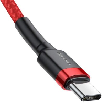 Baseus Type-C Cafule PD2.0 60W Schnellladekabel (20V 3A) 2m Rot (CATKLF-H09) - Image 8