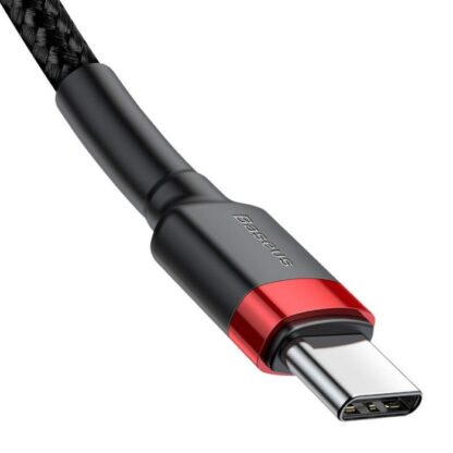 Baseus Typ-C - Typ-C Kabel Cafule PD2.0 60W Schnellladung (20V 3A) 1m Schwarz/Grau (CATKLF-H91) - Image 8