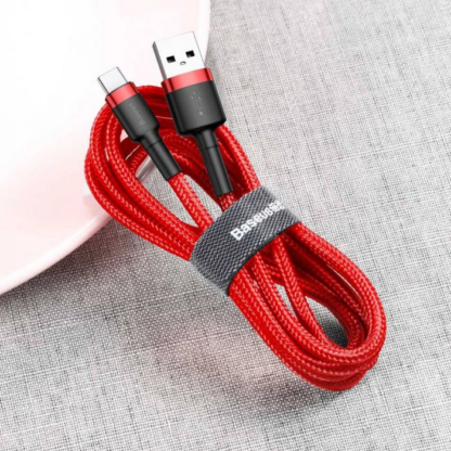 Baseus Typ-C Cafule Kabel 2A, 3m Rot/Rot (CATKLF-U09) - Image 12