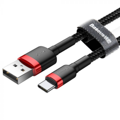 Baseus Typ-C Cafule Kabel 2A, 3m Rot/Schwarz (CATKLF-U91) - Image 12