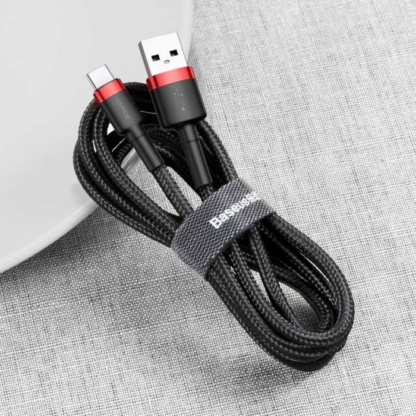 Baseus Typ-C Cafule Kabel 2A, 3m Rot/Schwarz (CATKLF-U91) - Image 13